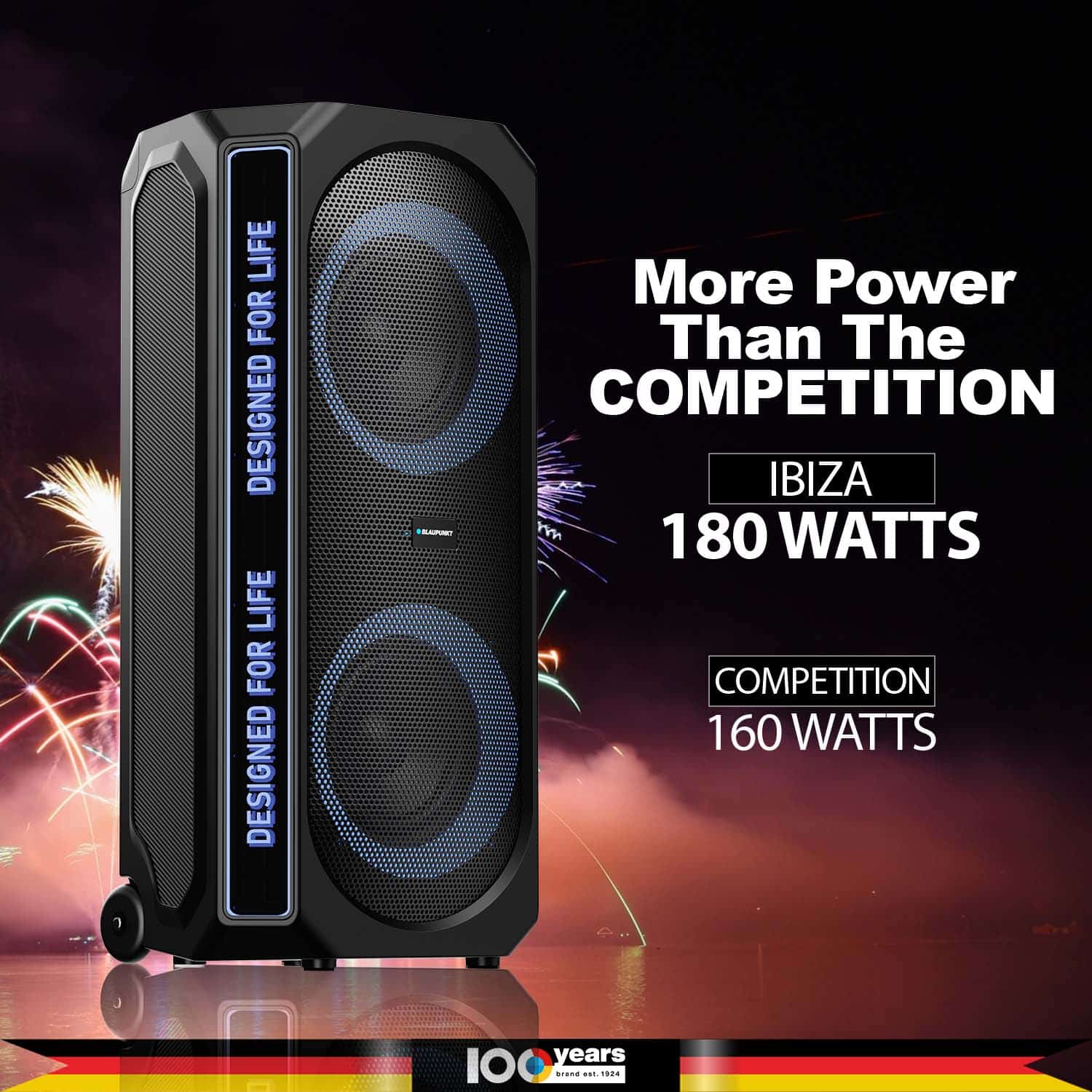 Blaupunkt Ibiza Party Speaker 180W mit Mikrofon