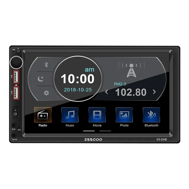 ESSGOO Car Stereo X5 2-DIN Autoradio DAB+ Bluetooth