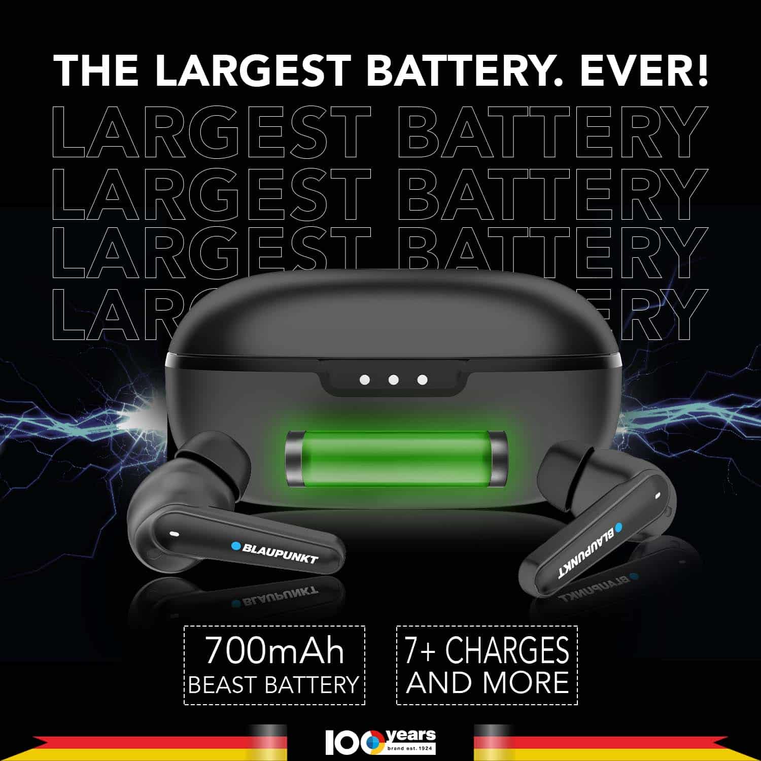 Blaupunkt BTW300 Moksha True ANC Earbuds Schwarz