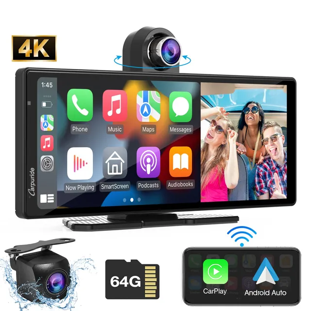 Carpuride W903 9,3 Zoll CarPlay Display Dual Dashcam DVR FM AUX