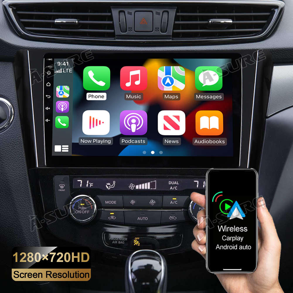 A-Sure GPS car radios Nissan 10,1 Zoll Autoradio 2+32GB Carplay