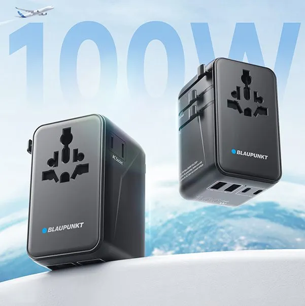BLAUPUNKT BP-AB1203B Reiseadapter 100 W GaN Doppel-AC