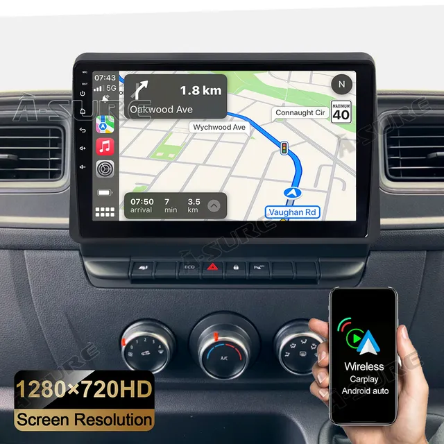 A-Sure GPS car radios Autoradio für Renault Master Movano NV400 4+64GB