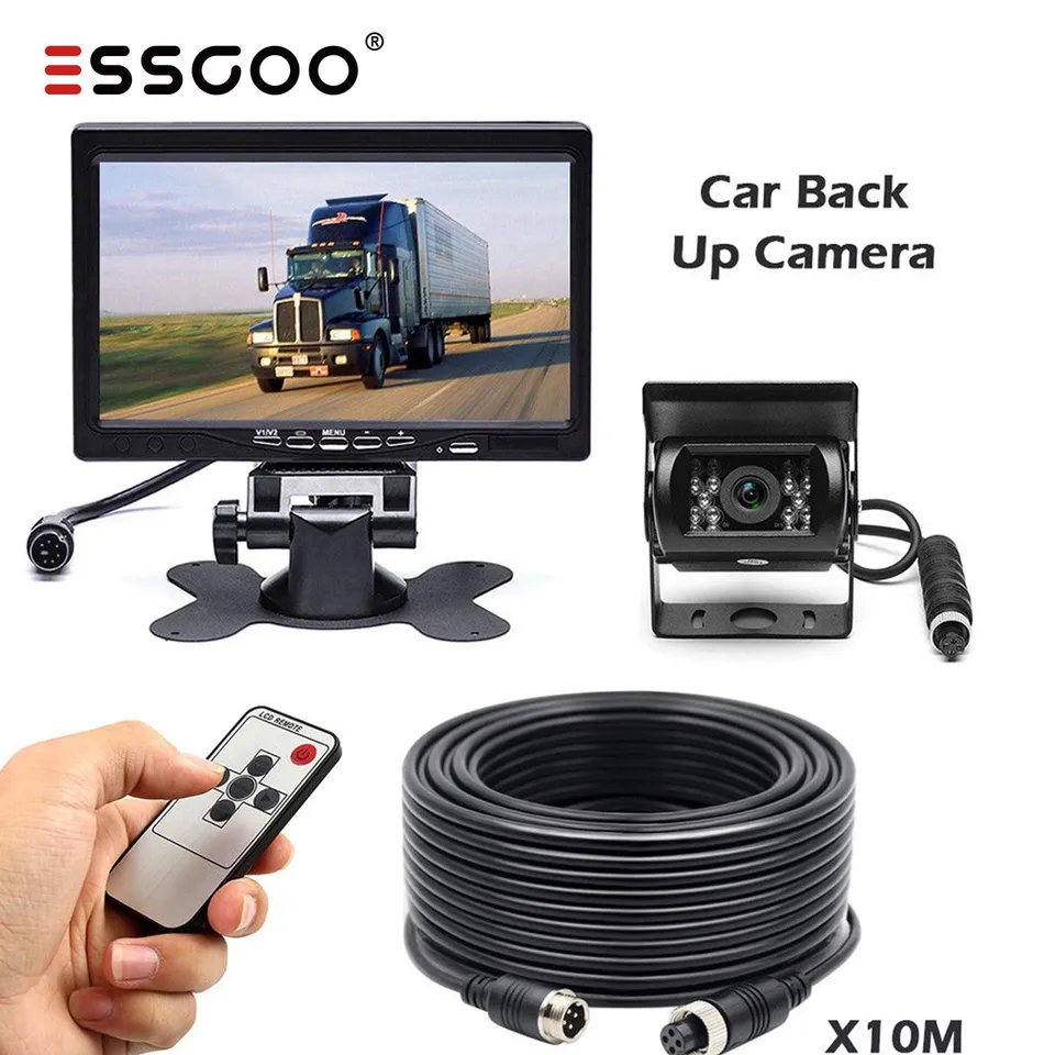 ESSGOO Accessories 7 Zoll LCD Monitor 1 Monitor mit 2 Kameras