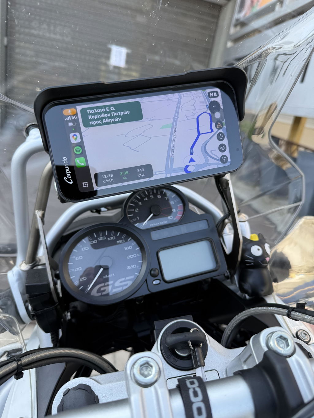 Carpuride W603B Motorrad CarPlay-Display BMW IP67 Controller
