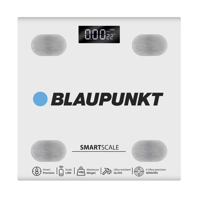 Blaupunkt Smart Scale Koerperwaage Glas 180 kg