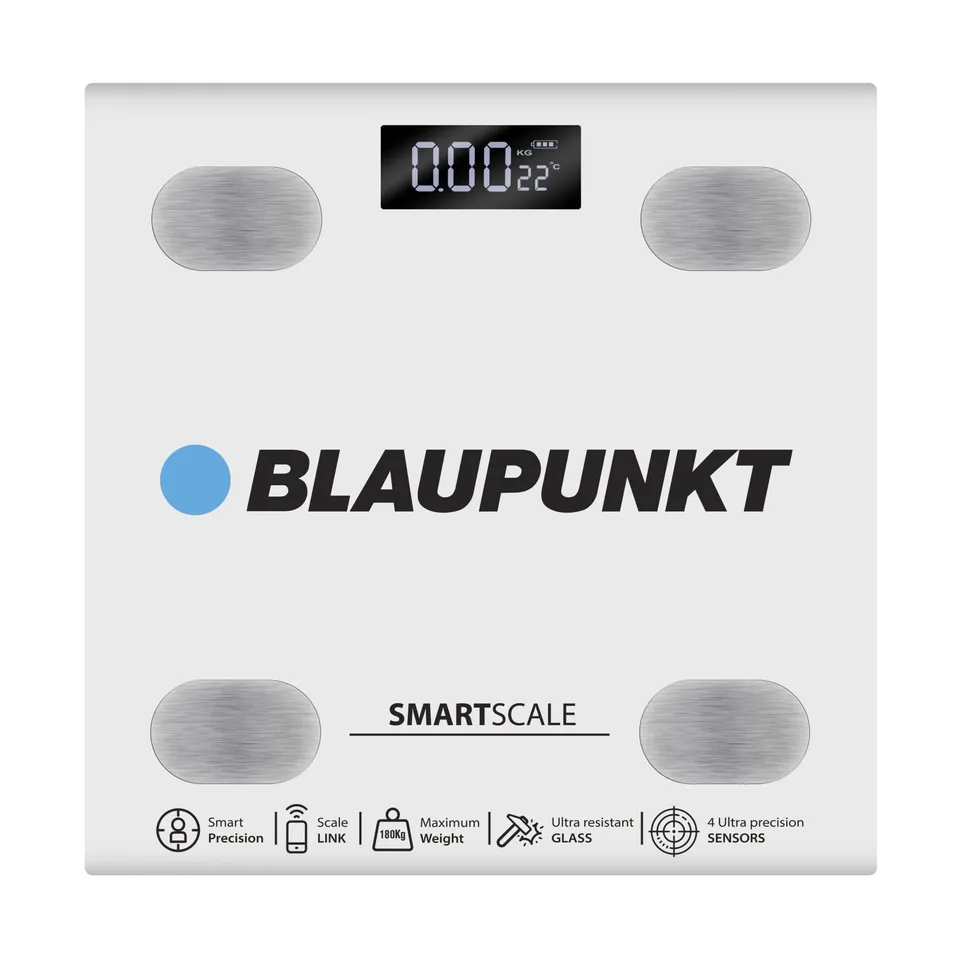 Blaupunkt Smart Scale Koerperwaage Glas 180 kg