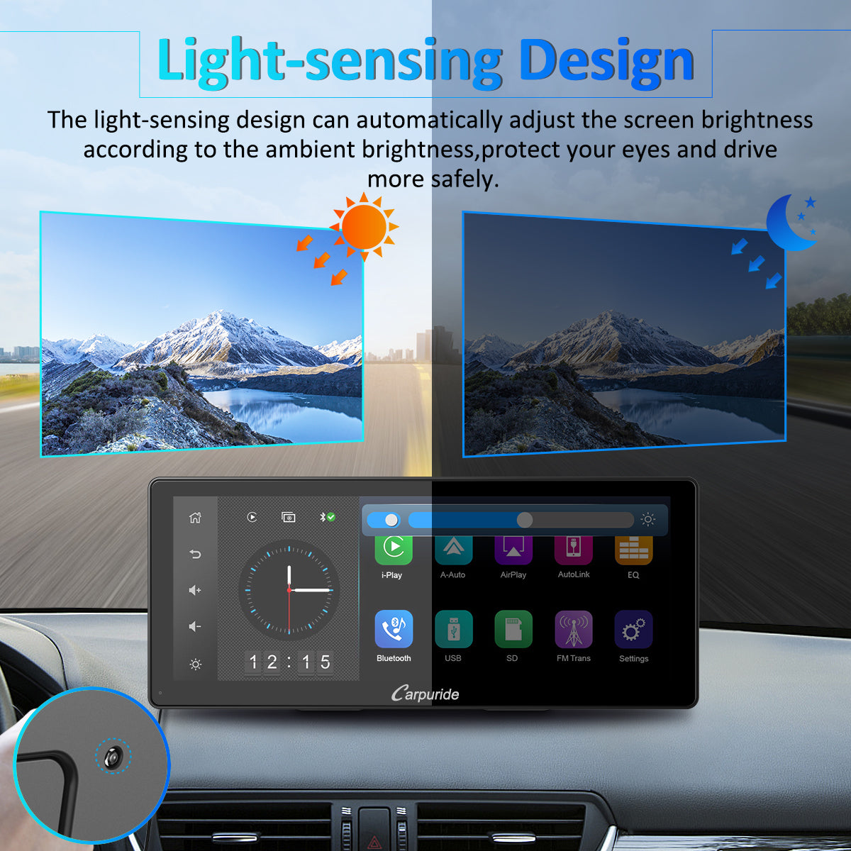 Carpuride W103 Pro CarPlay-Display 10,3 Zoll mit Rückfahrcam