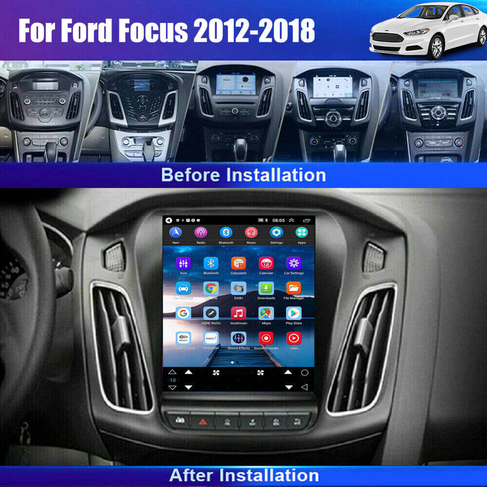 ESSGOO Car Stereo Ford Focus Autoradio 10 Zoll Kamera