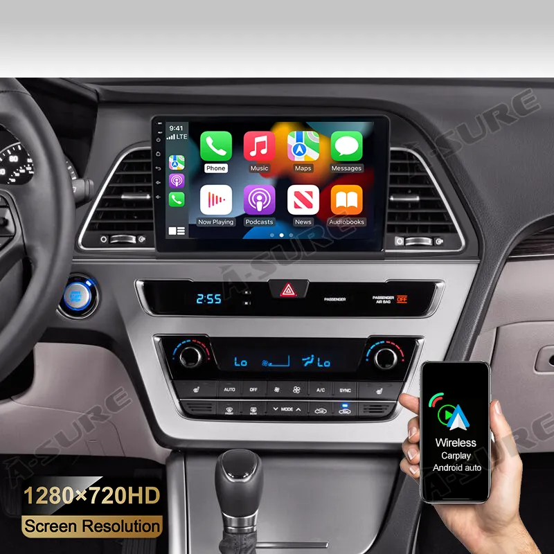 A-Sure GPS car radios 9 Zoll Autoradio Sonata MK7 2+32GB Android