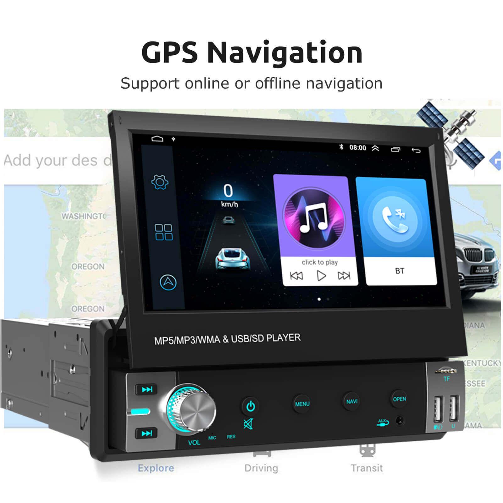 ESSGOO AS7001 Single DIN Autoradio 7 Zoll Touchscreen Kamera