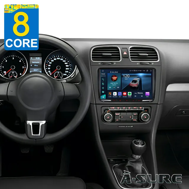 A-Sure GPS Autoradio für VW Golf 5 6 4+64GB Android 13