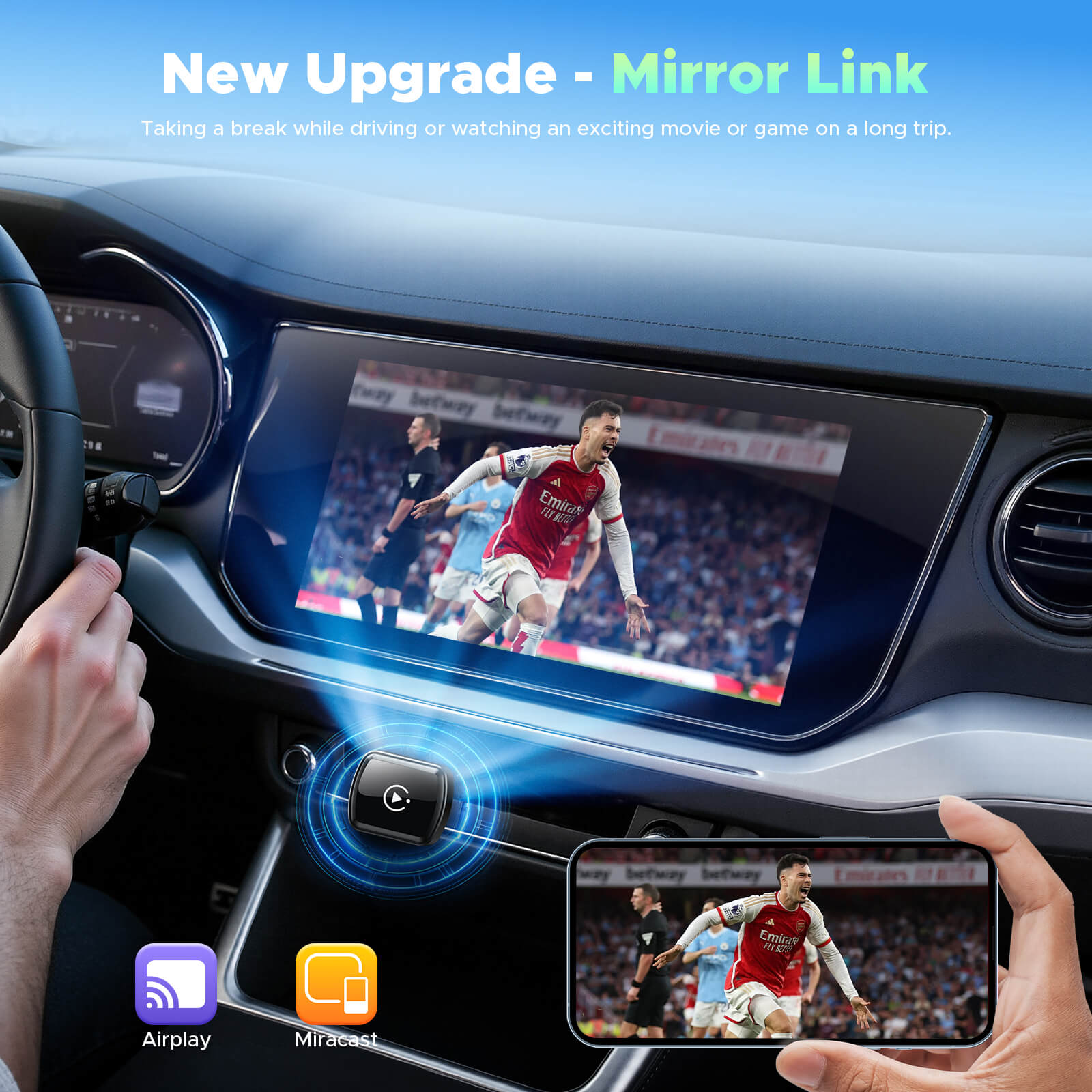 LAMTTO Adapter RC34 Mini CarPlay-Adapter Wireless 3 in 1
