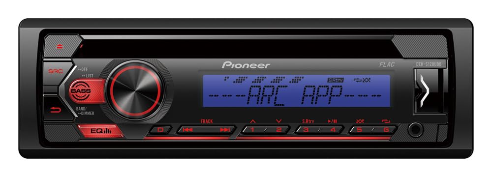 Pioneer DEH-S320BT 1-DIN Autoradio CD Bluetooth rot