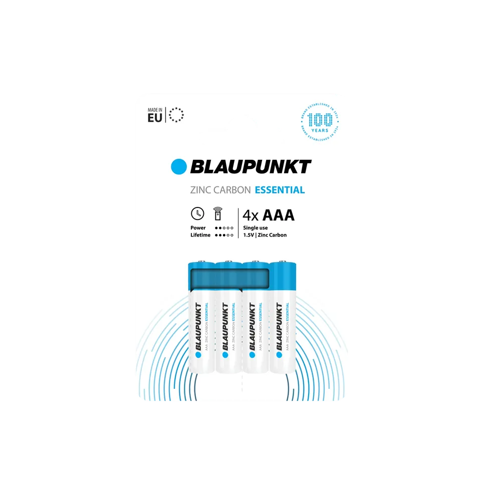 Blaupunkt Zinc Carbon Essential AAA Batterie Zink
