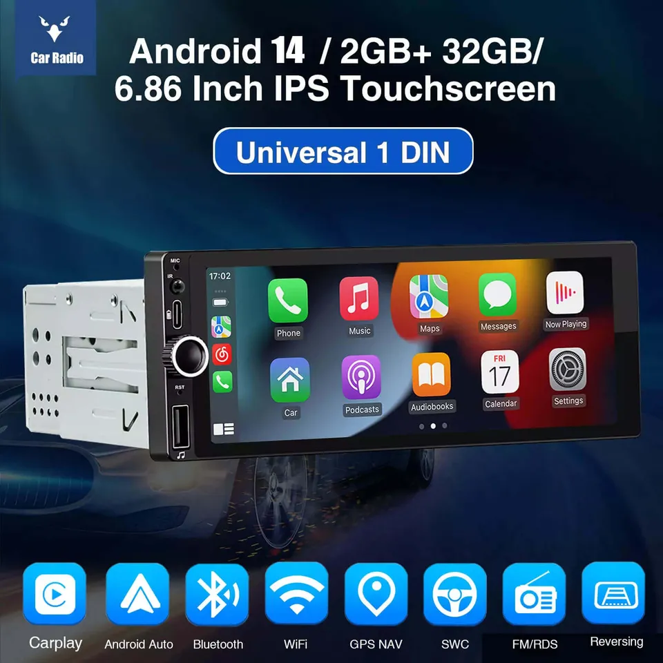 ESSGOO SWM686 1 DIN Autoradio MP5 Player Bluetooth