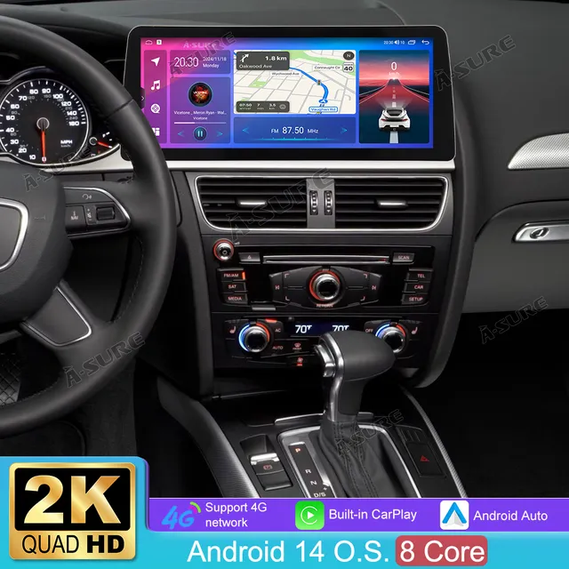 A-Sure GPS Audi A4 B8 Autoradio 12,3 Zoll 4+64GB CarPlay