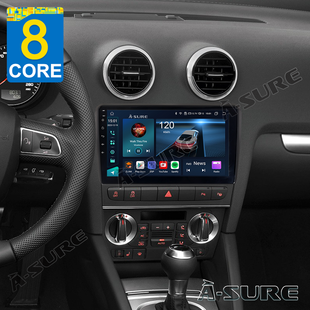 A-Sure GPS Autoradio Audi A3 8P 8V 4+64GB CarPlay DSP