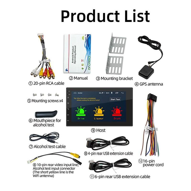 ESSGOO Car Stereo 10.1 Zoll 2 DIN Autoradio Android 10 GPS