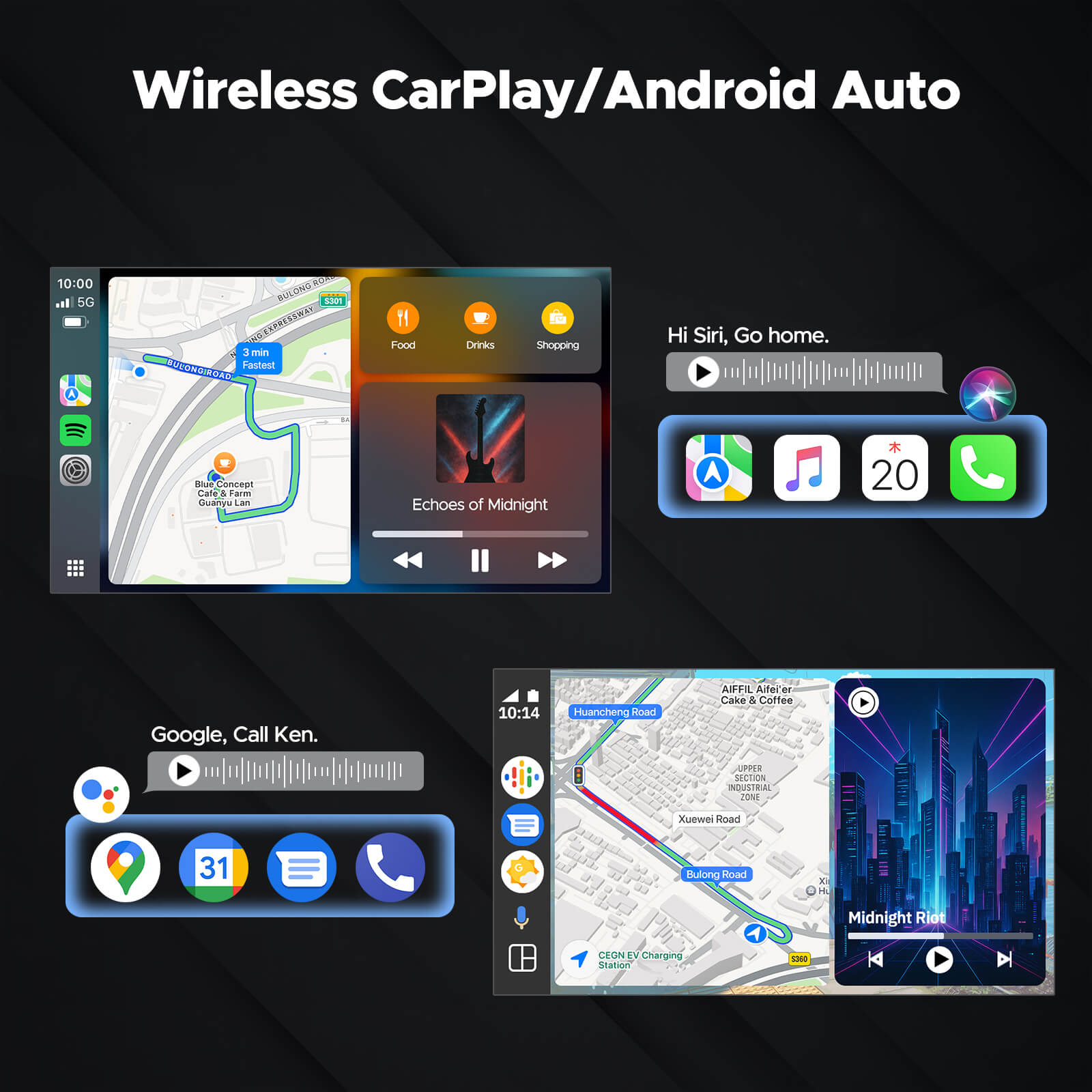 LAMTTO Carplay RC30 9 Zoll CarPlay-Display Netflix Kamera