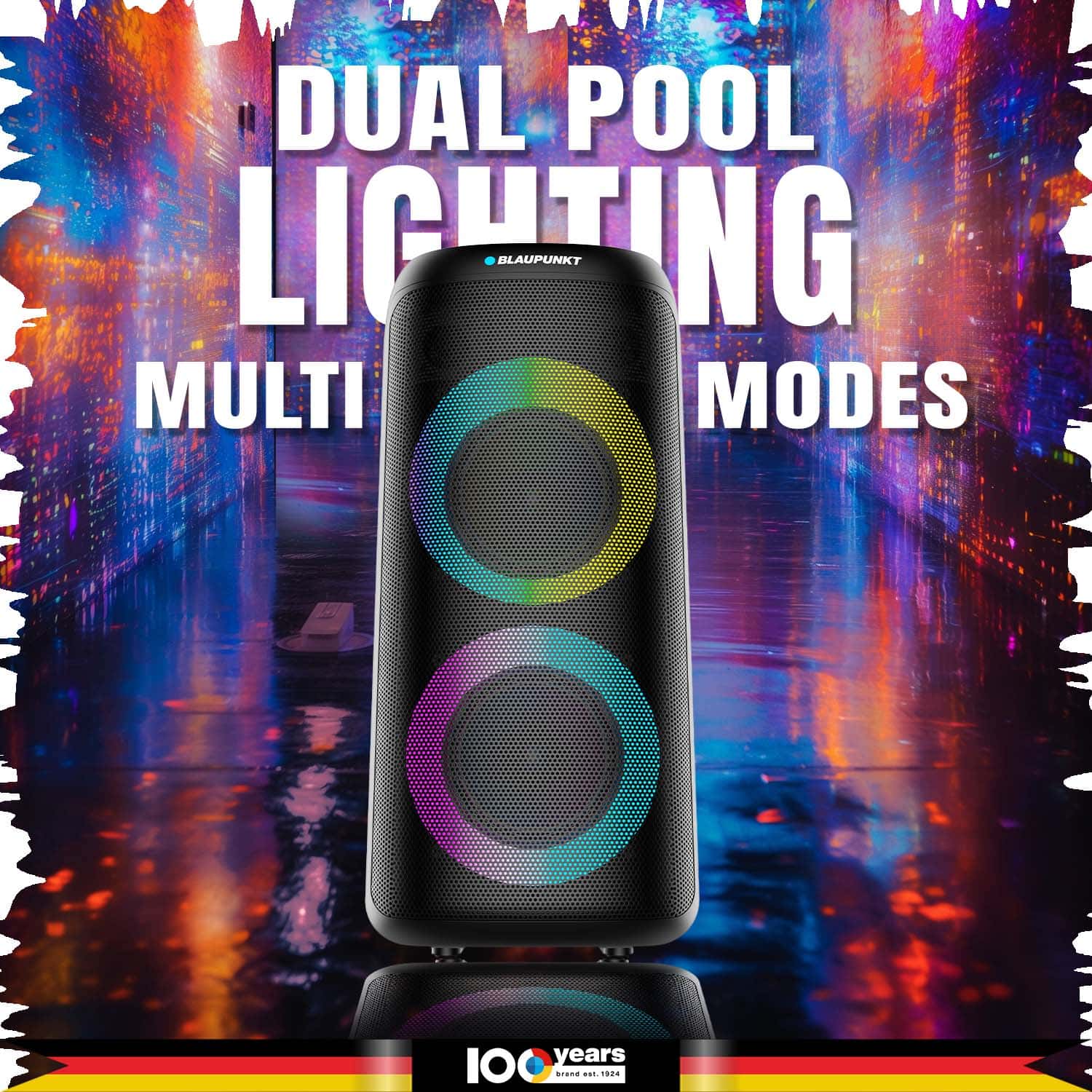 Blaupunkt Rock & Roll Rave 100W Party Lautsprecher Bass Boost