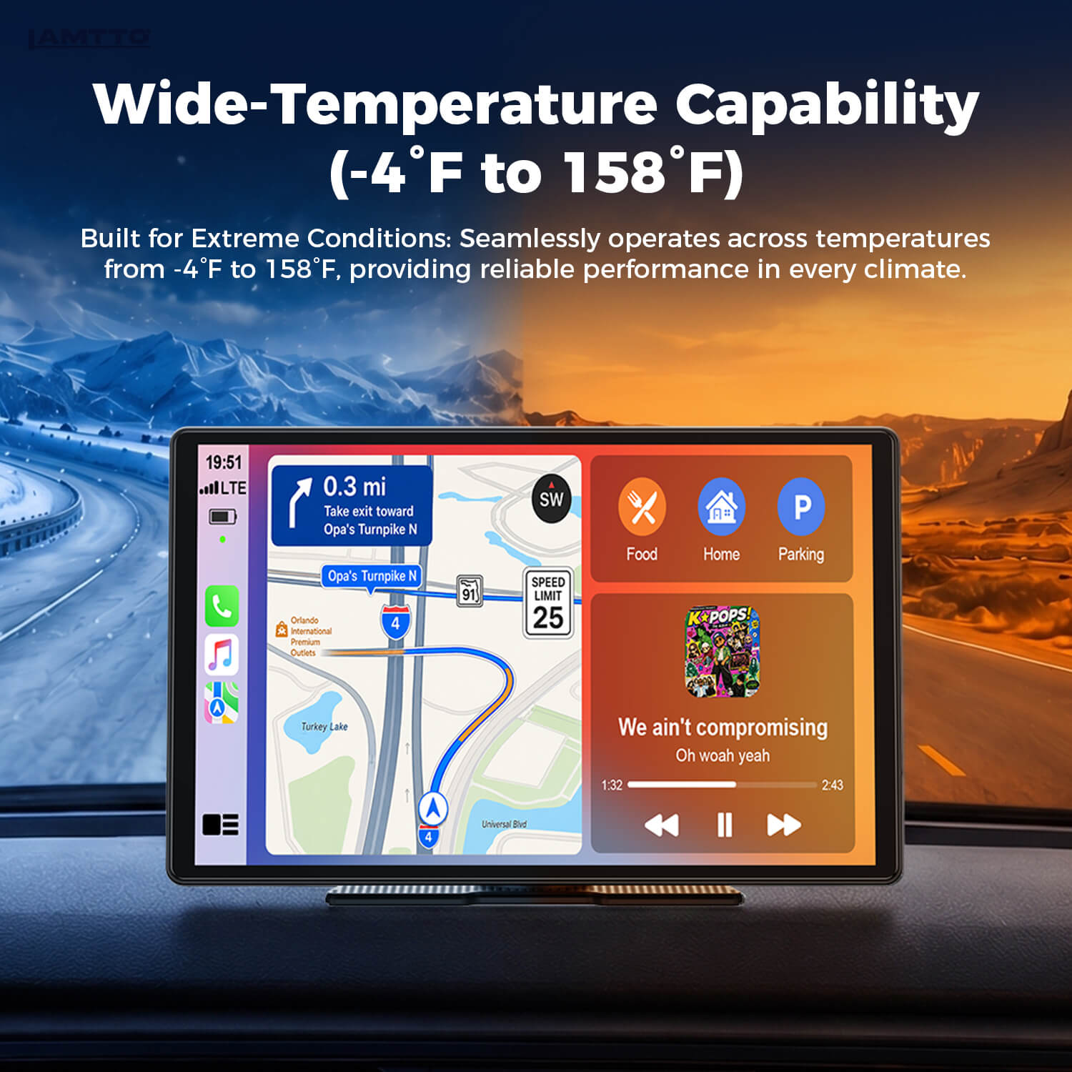 LAMTTO Carplay RC37 11 Zoll CarPlay-Display Wireless In-Cell