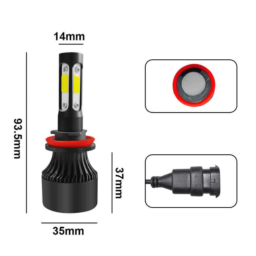 ESSGOO Auto Head Light S2 LED-Scheinwerfer H4 6000K 60W Canbus