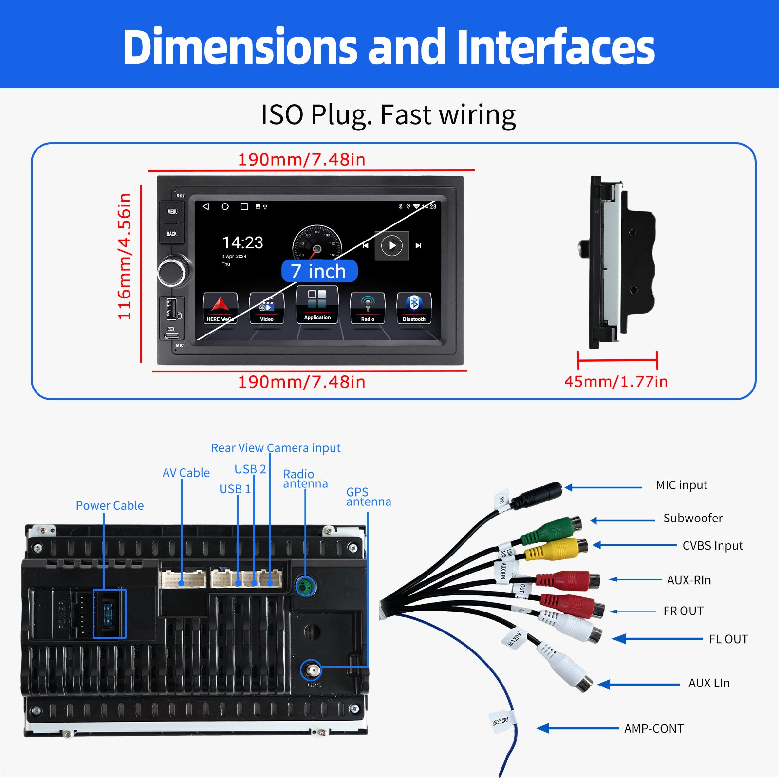 ESSGOO Car Stereo AR7001 VW Autoradio Android 16 7 Zoll