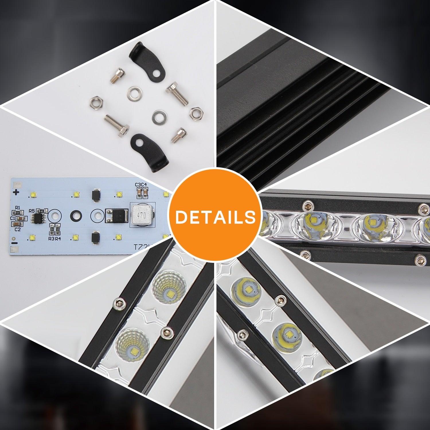ESSGOO Auto Work Light LED Lightbar 7 Zoll 18W 12V