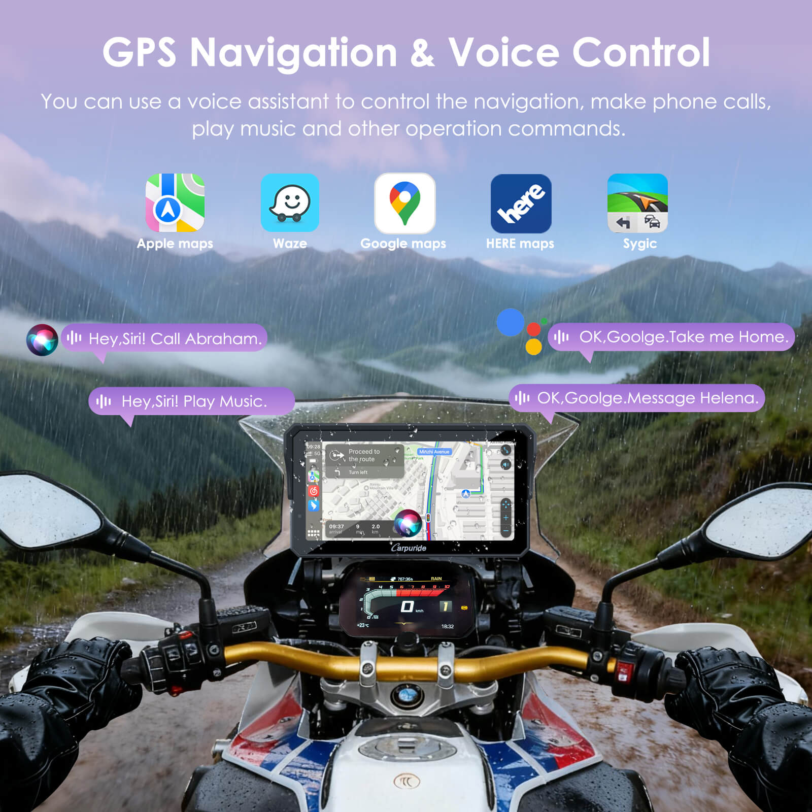 Carpuride W602BS Motorcycle Smart Stereo 6" BMW CarPlay