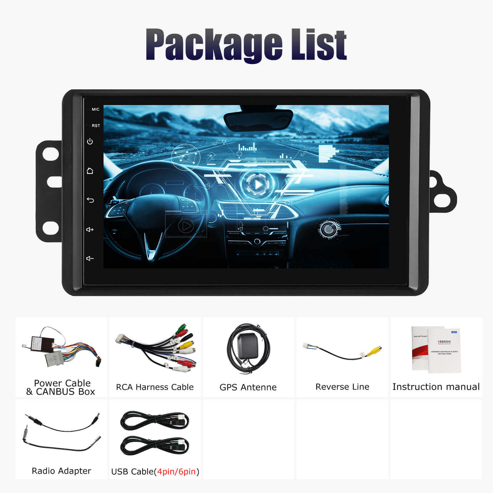 ESSGOO Car Stereo AR7001 7-Zoll Autoradio GMC Chevrolet