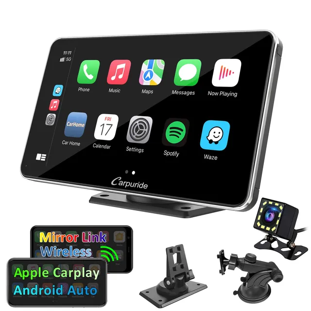 Carpuride Car Smart Stereo Display 7 Zoll CarPlay silber