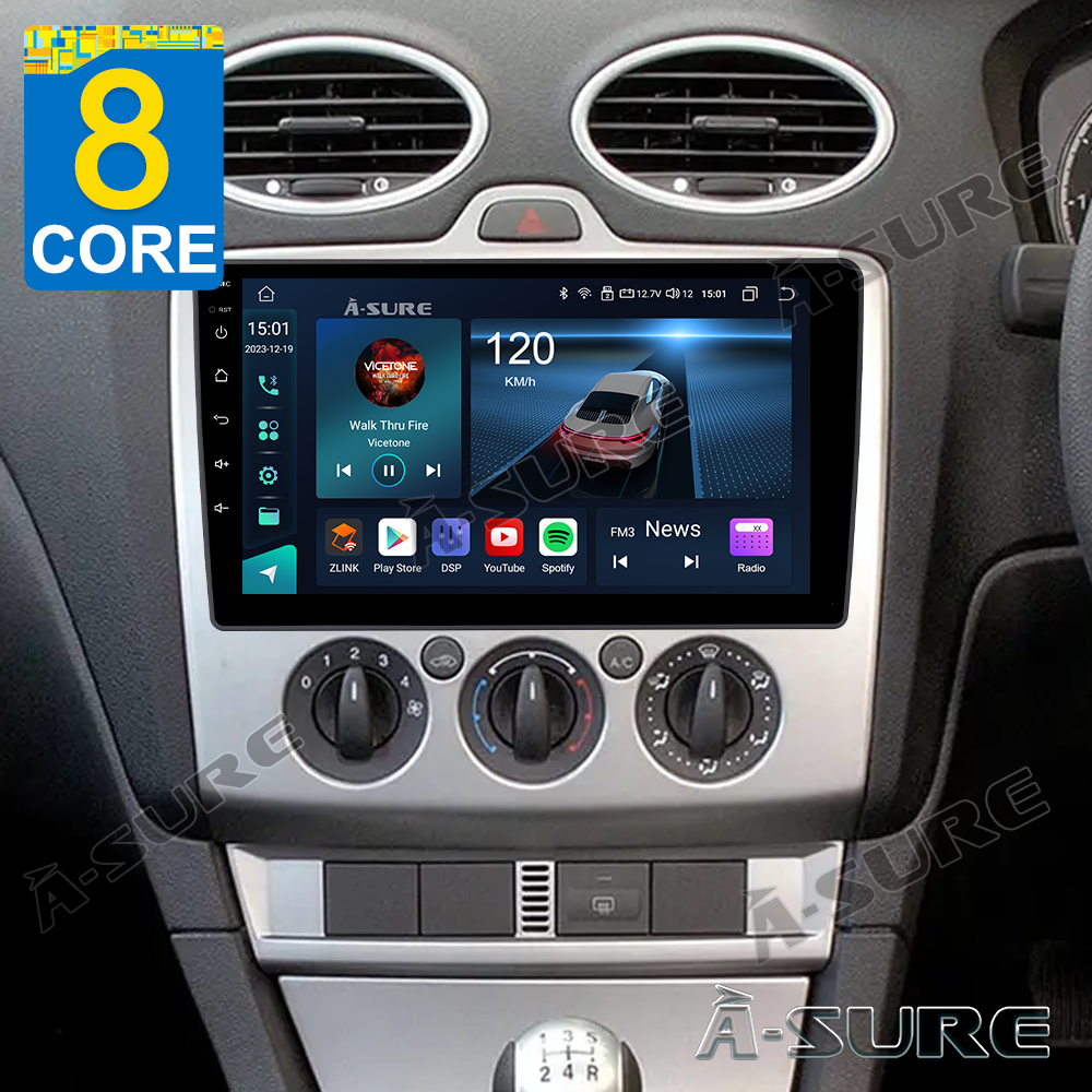 A-Sure Ford Autoradio 9 Zoll Android 13 4+64GB Wireless CarPlay
