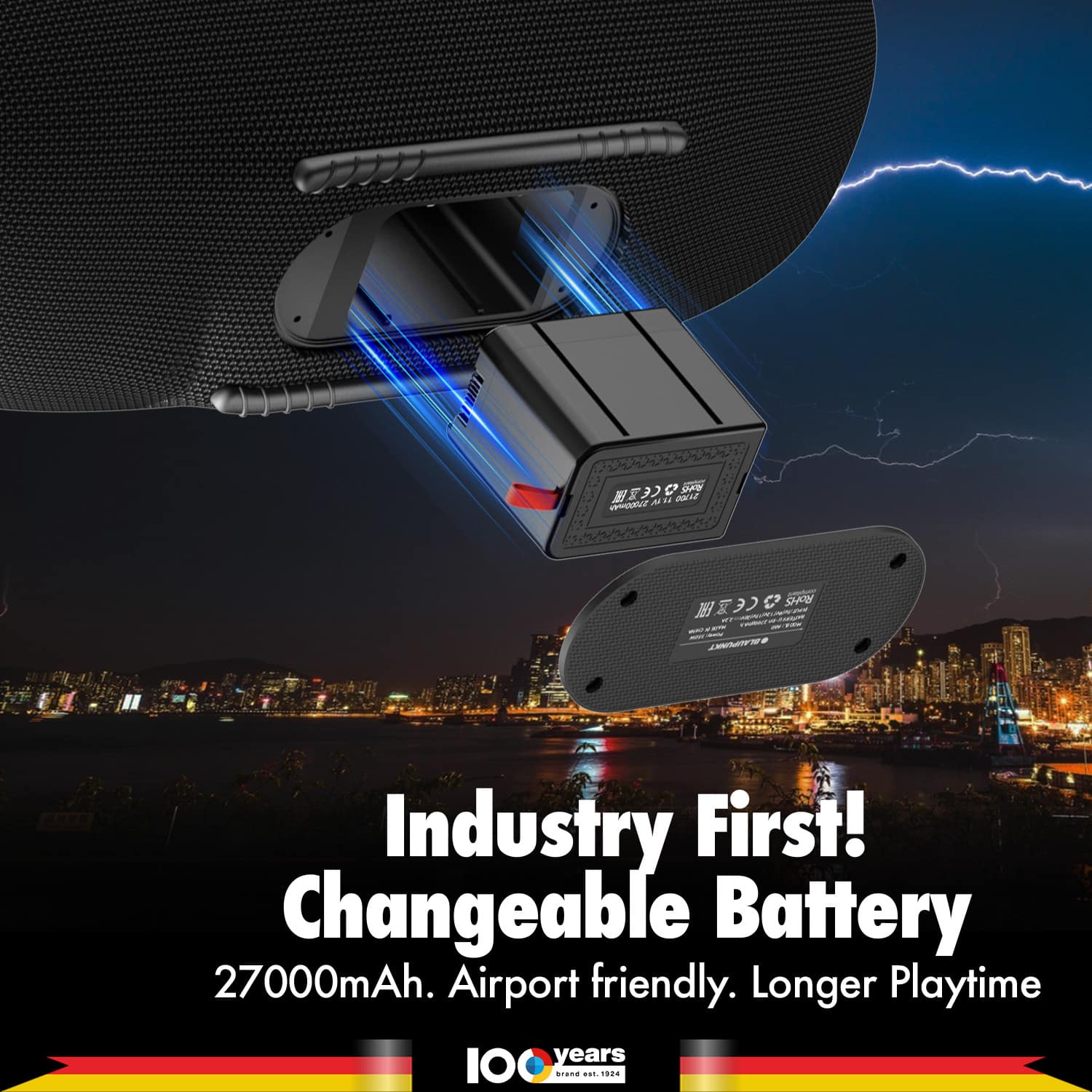 Blaupunkt Atomik Knightz 45K Boombox 450W mit Mikrofon