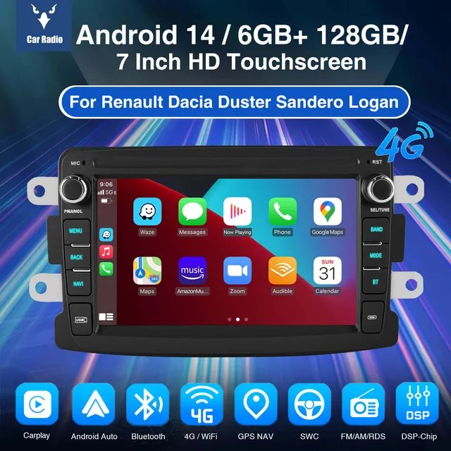 ESSGOO Car Stereo AR7001 7 Zoll Android Autoradio Renault Dacia