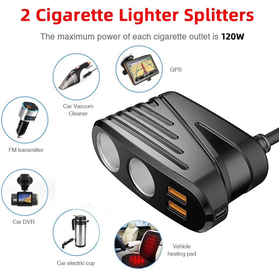Carpuride Kfz-Ladegerät Zigarettenanzünder 2xUSB 20W