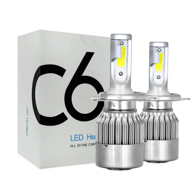 ESSGOO Auto Head Light C6 LED H7 6000K Weiß 2 Stück