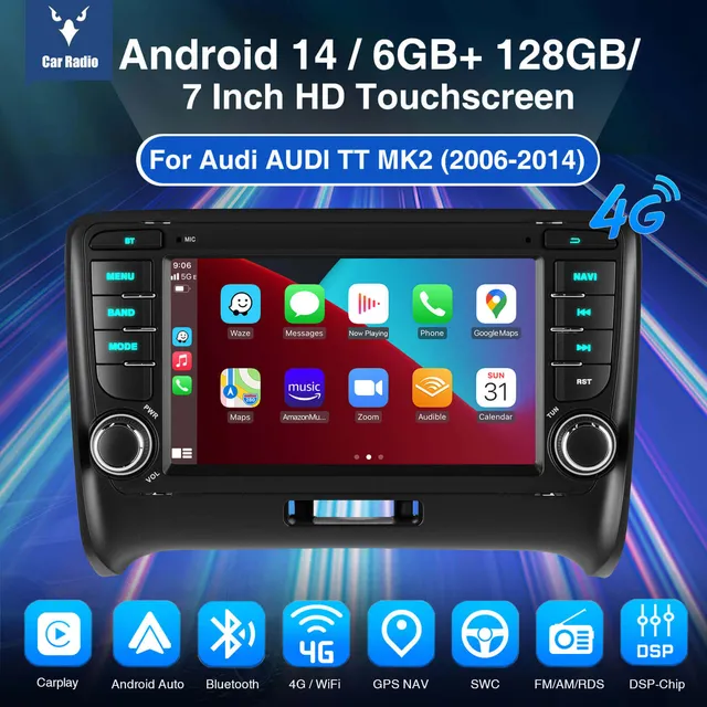 ESSGOO Car Stereo AR7001 MP5 Autoradio 7 Zoll Audi TT