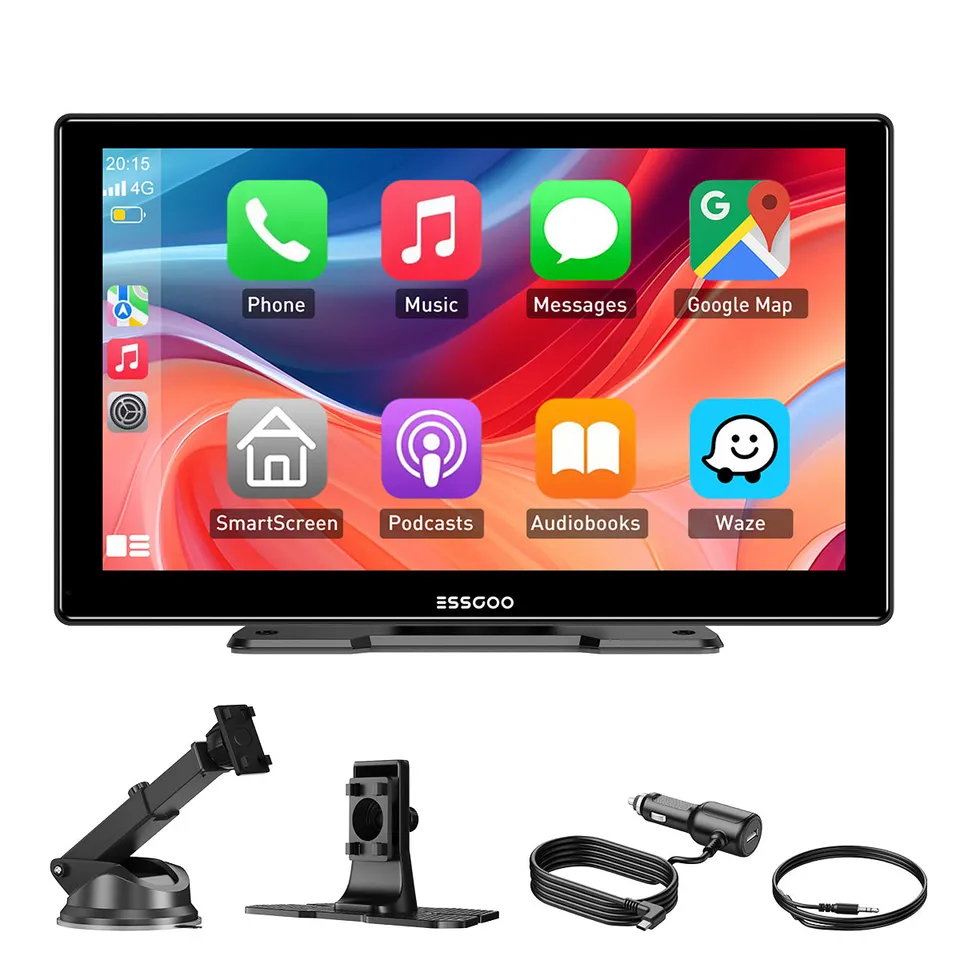 ESSGOO Portable CarPlay 991CP CarPlay-Display 9 Zoll HD Touch