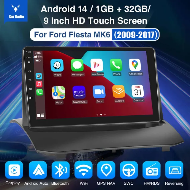 ESSGOO Car Stereo AR9001 Ford Fiesta Autoradio 2009-2016