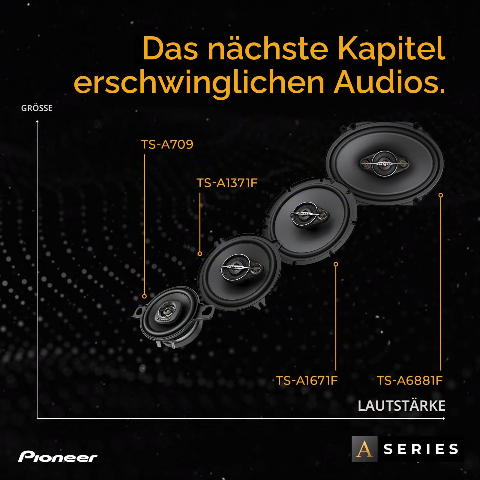Pioneer TS-A6881F A Serie 6x8 Koaxial-Lautsprecher 4-Wege 350W