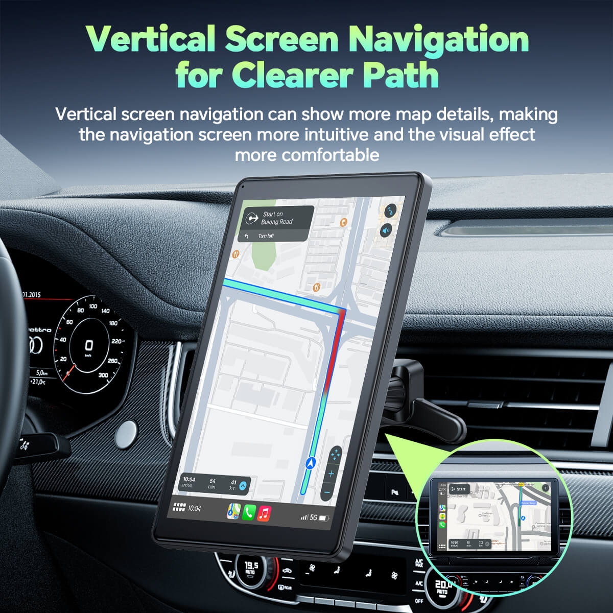 LAMTTO RC17 CarPlay-Display 8 Zoll Smart mit Halterung