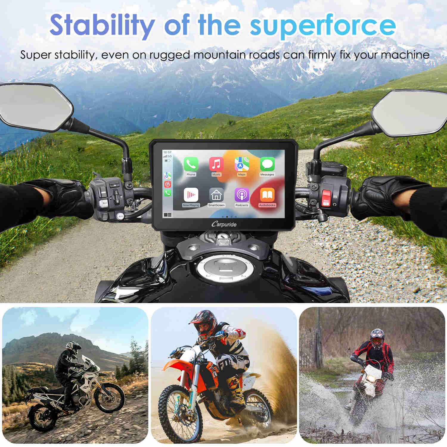 Carpuride Square Bracket Motorrad Halterung 12-18mm BM05