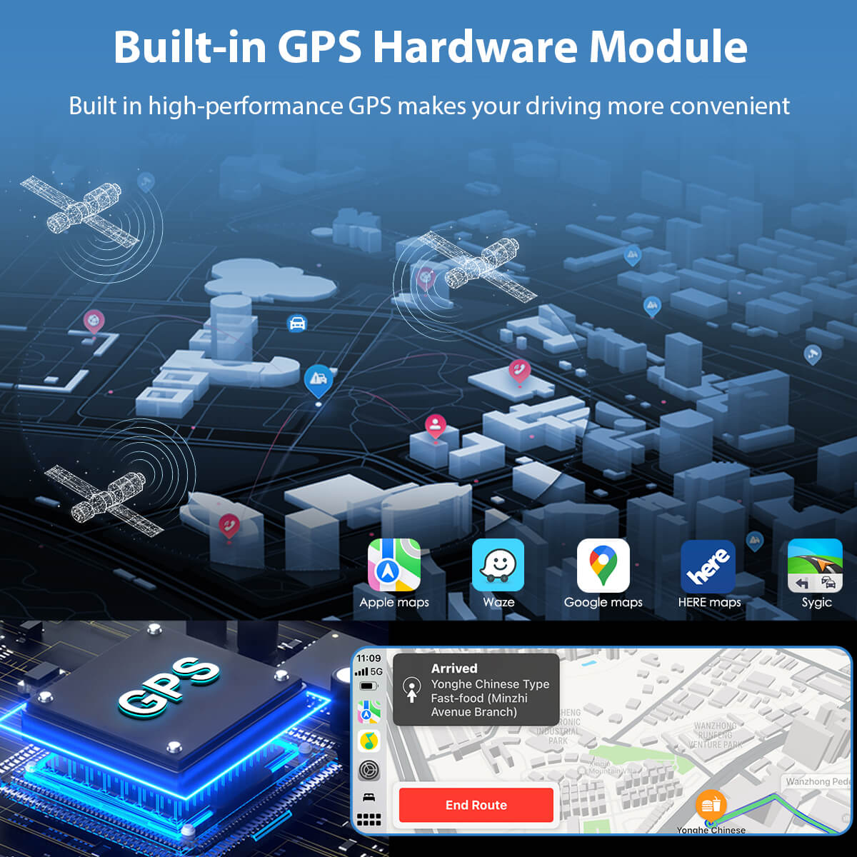 Carpuride Car Smart Stereo W903 Plus Display 9,3 Zoll Android GPS Antenne
