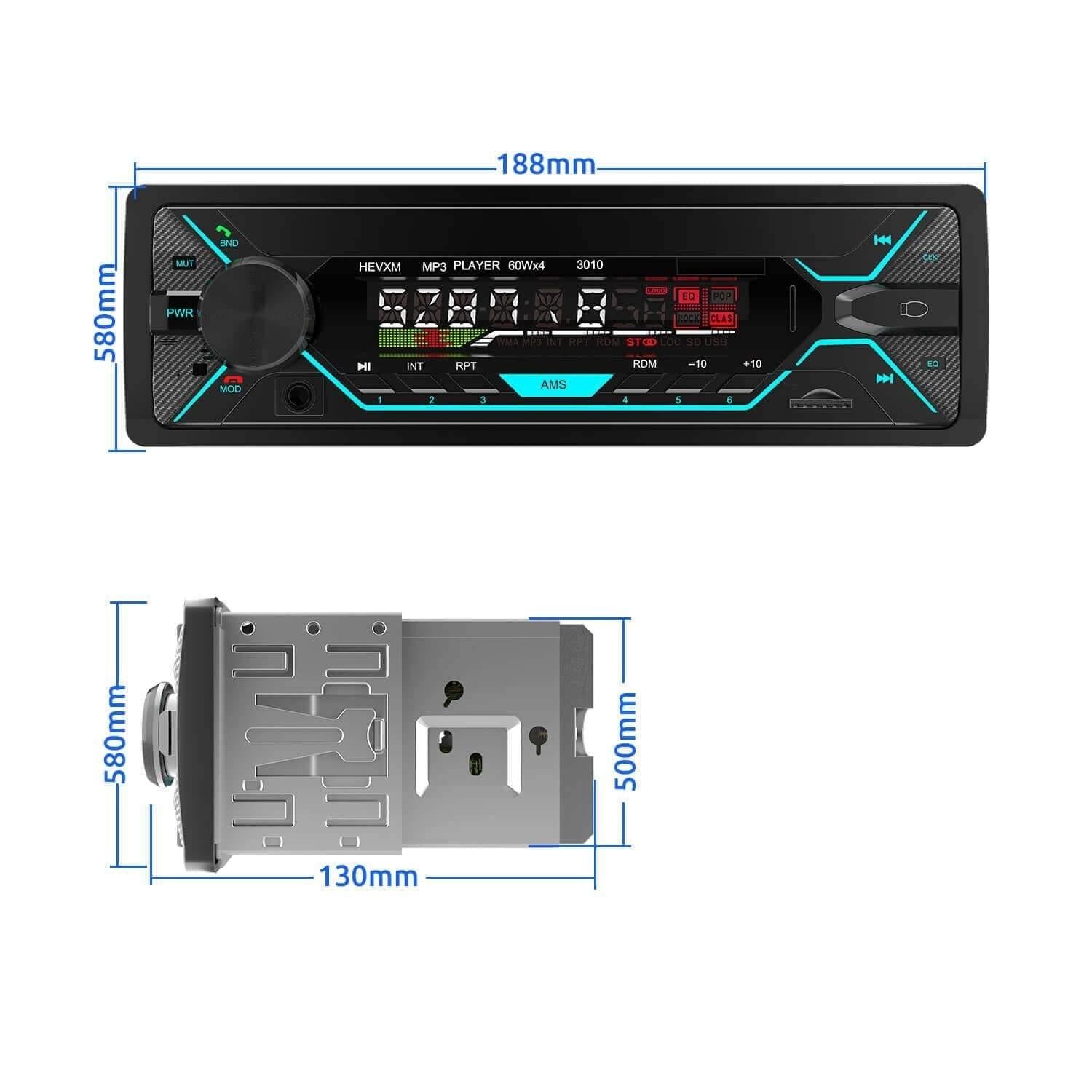 ESSGOO Car Stereo TS0002 1-DIN Autoradio Bluetooth USB
