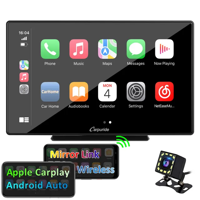 Carpuride Car Smart Stereo Display 9 Zoll Rückfahrkamera