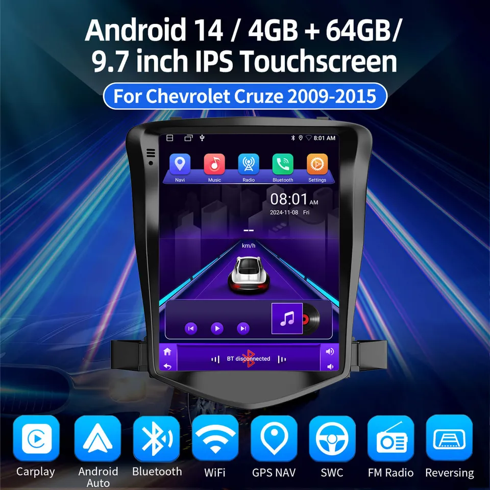 ESSGOO AZ0002 Cruze Autoradio 9,7 Zoll Android 14 IPS