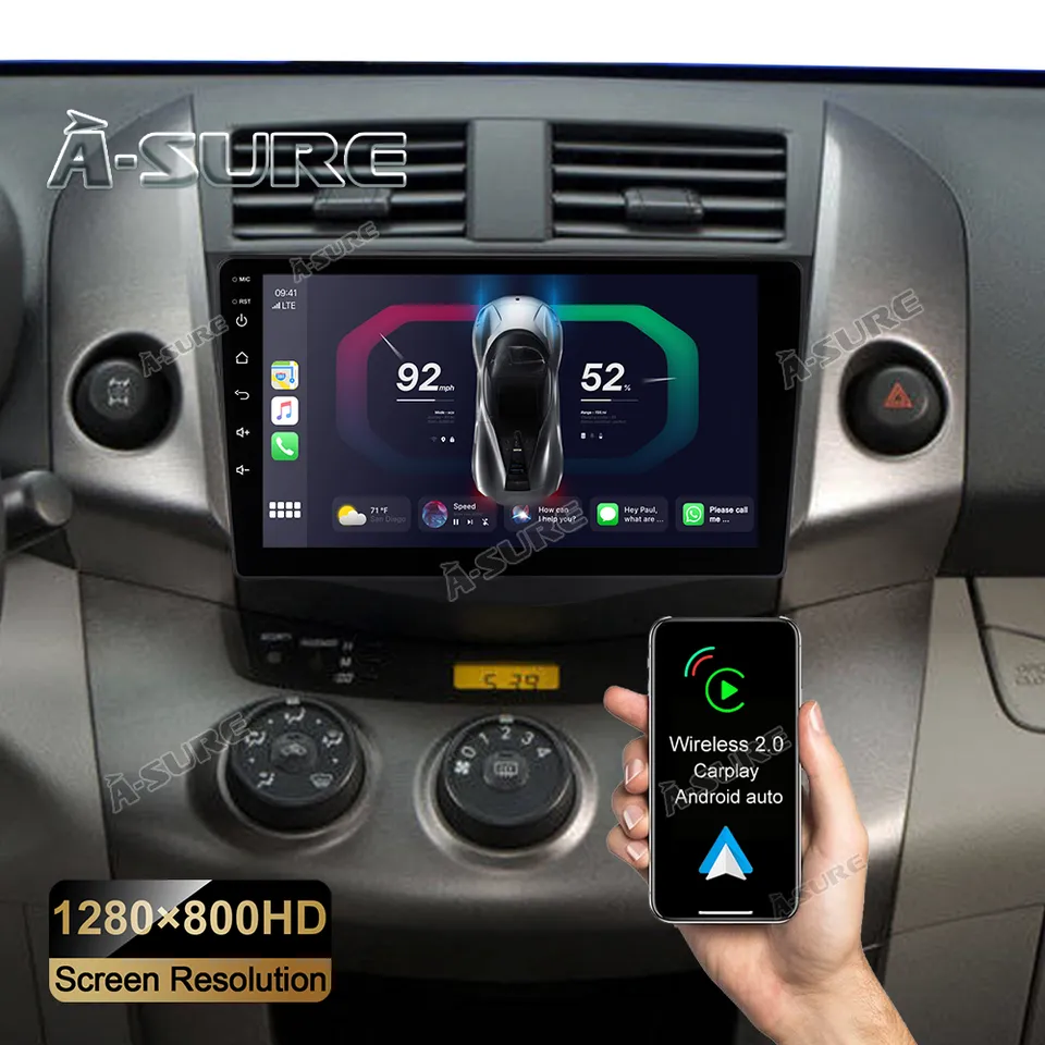 A-Sure GPS car radios Toyota RAV4 Autoradio 9 Zoll 2+32GB