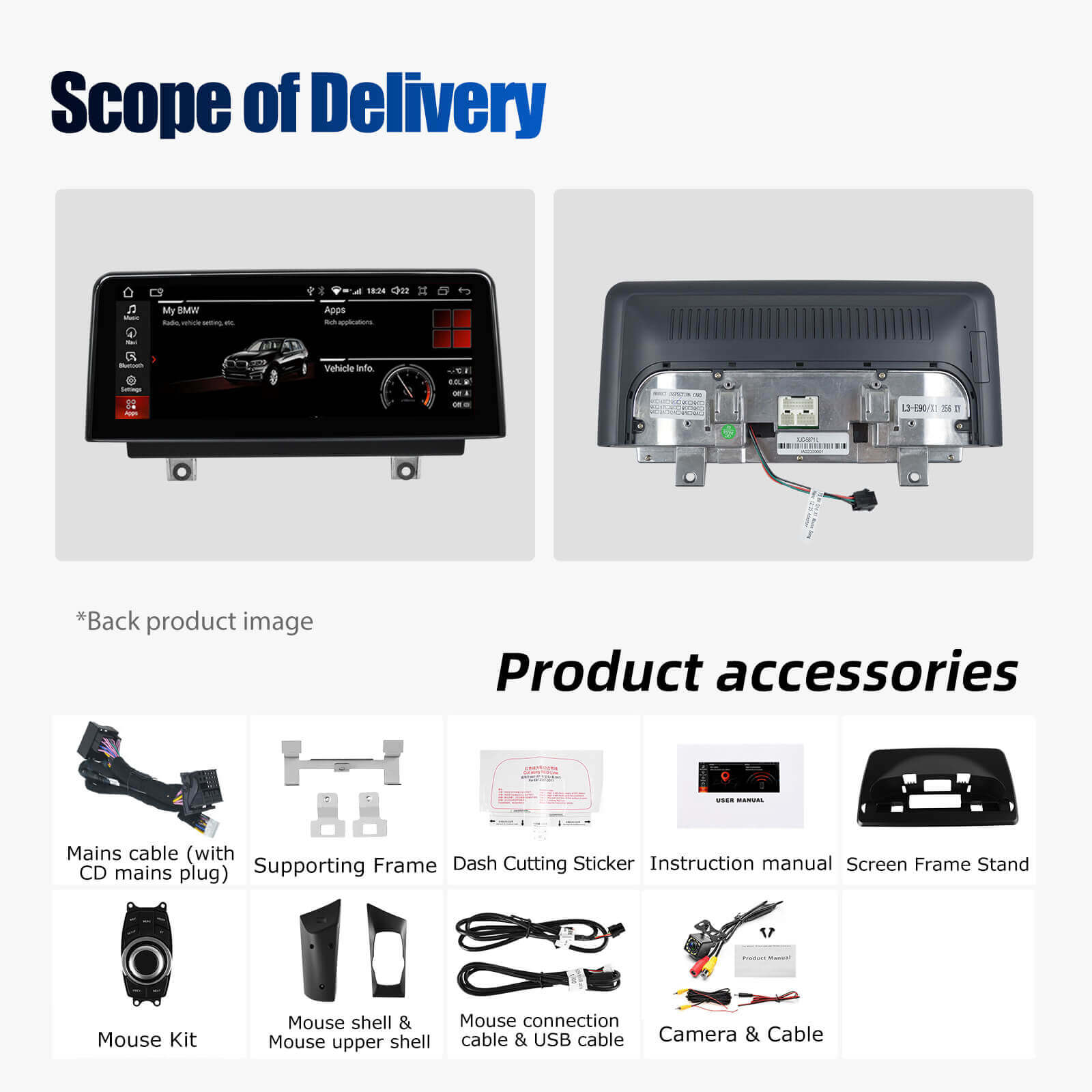 ESSGOO Car Stereo LZ0001 Autoradio 10,25 Zoll für BMW 1er Linux