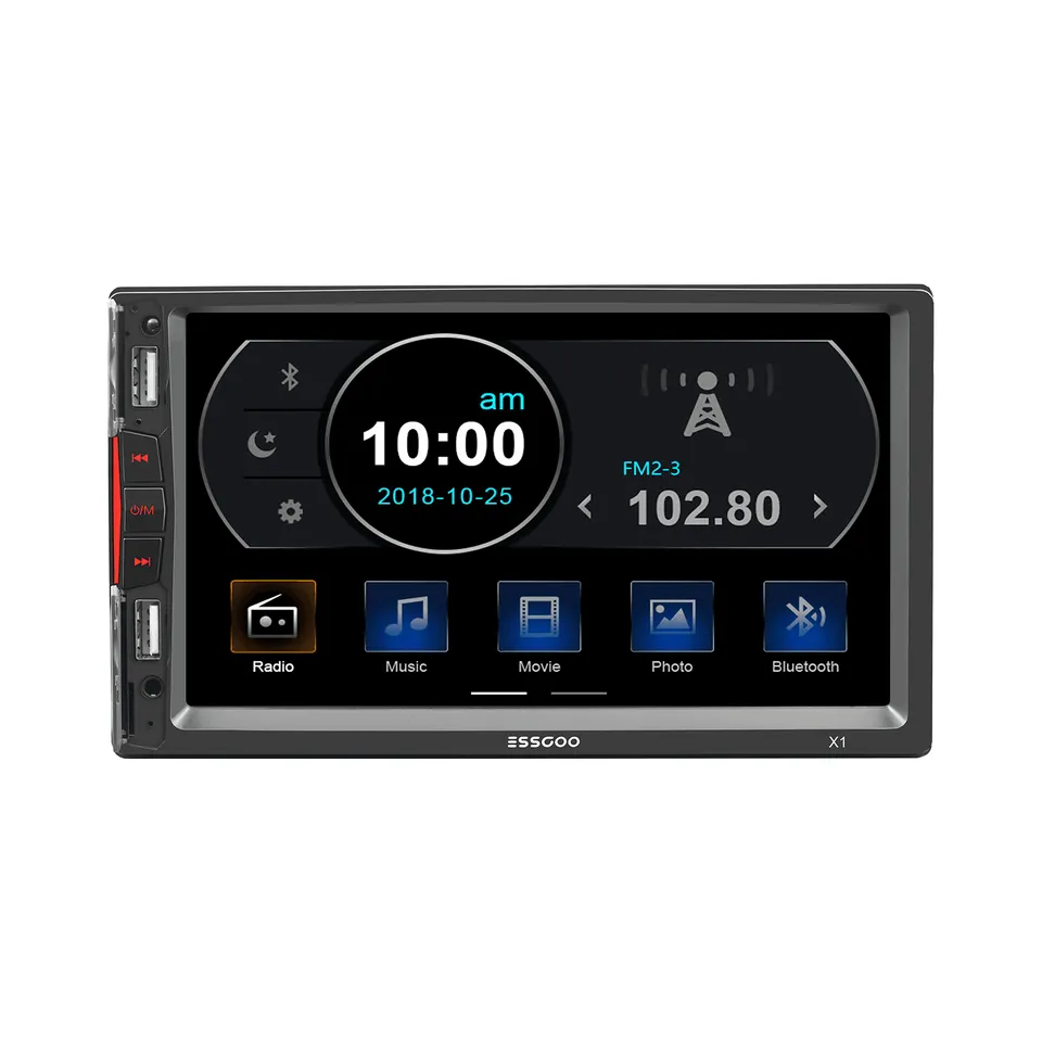 ESSGOO Car Stereo X1 2 DIN Autoradio Bluetooth MP5 RDS